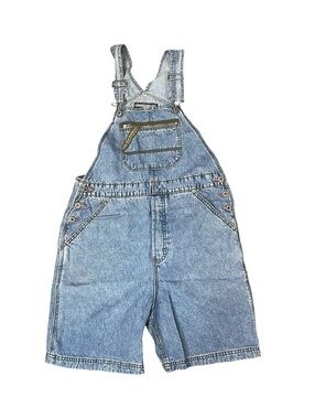 Vintage Y2K Union Bay Shortalls Denim Overalls Women’s Small Zip Pocket